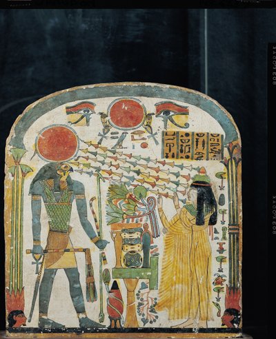 Stele der Dame Taperet vor Re-Horakhty, ca. 1000 v. Chr. von Egyptian 22nd Dynasty